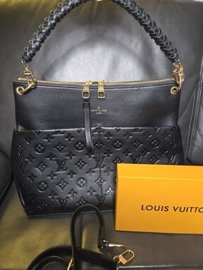 Black Monogram Embossed Tote